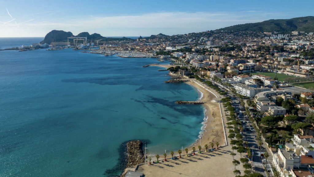 plages de la ciotat vue aerienne